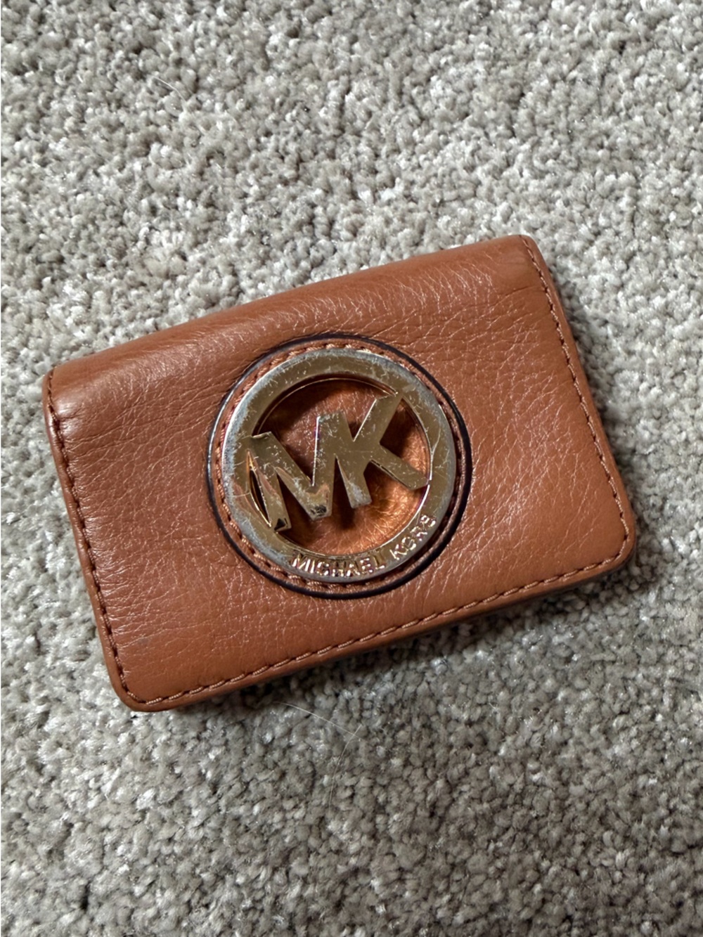 Michael Kors Brown Leather Card Holder